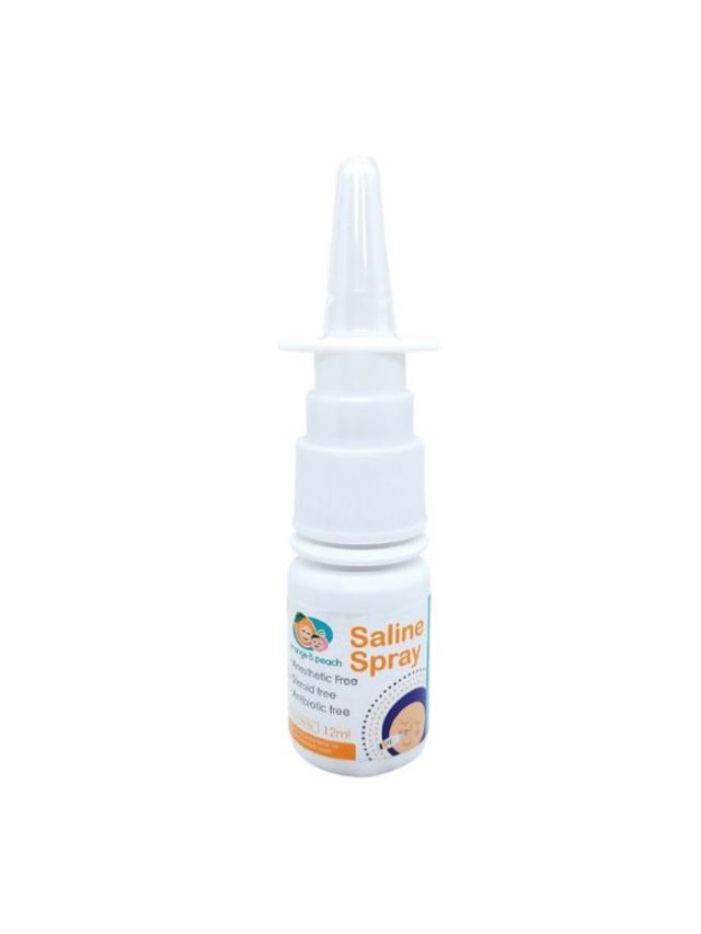 Orange & Peach Nasal Saline Spray Salt Water Solution for Newborns and